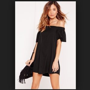 Missguided Bardot Off the Shoulder Shift Dress